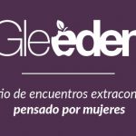 Logo de Gleeden. Fondo morado y letras blancas.